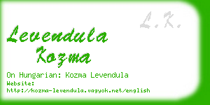 levendula kozma business card